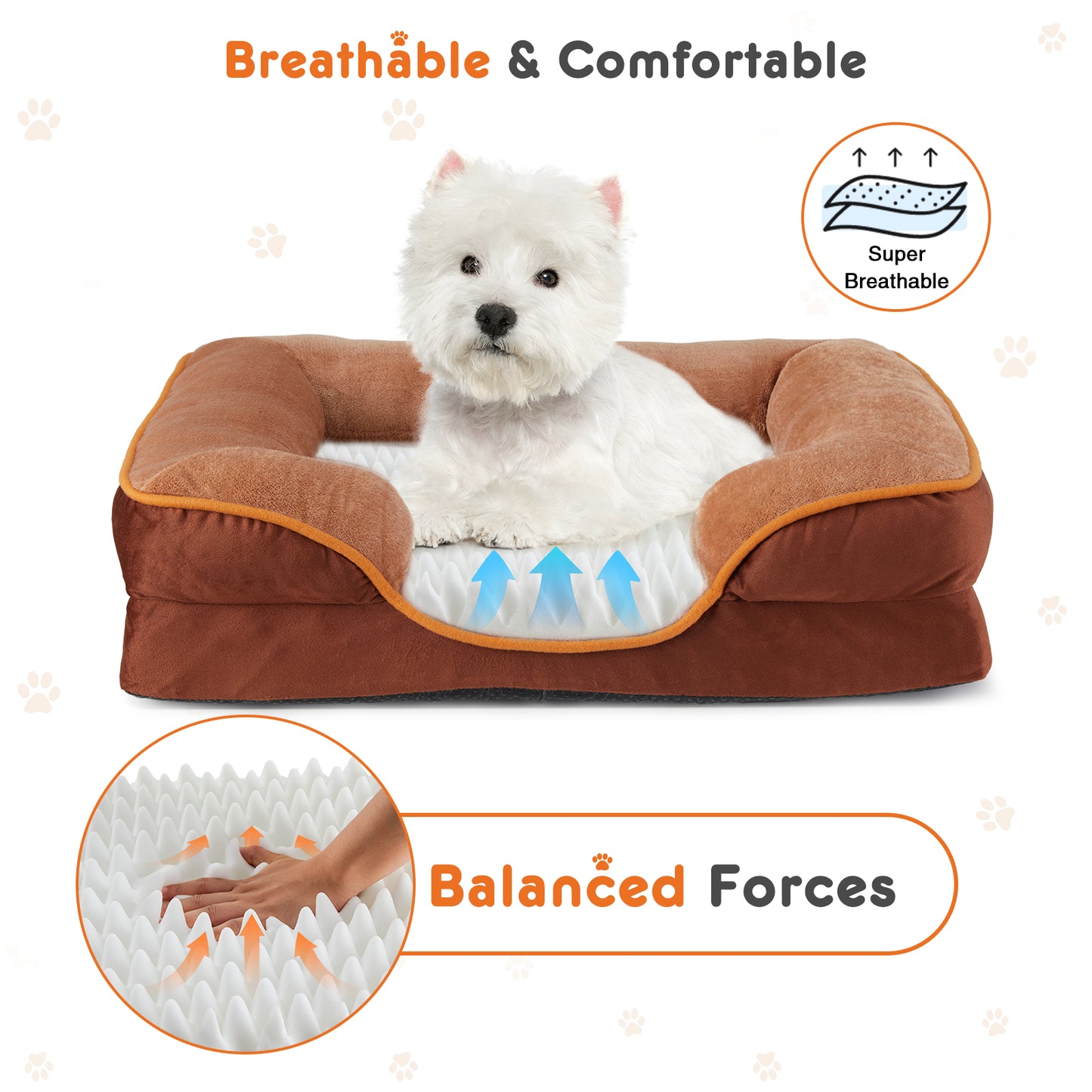 Memory Foam Pet Bed for Small Dogs & Cats