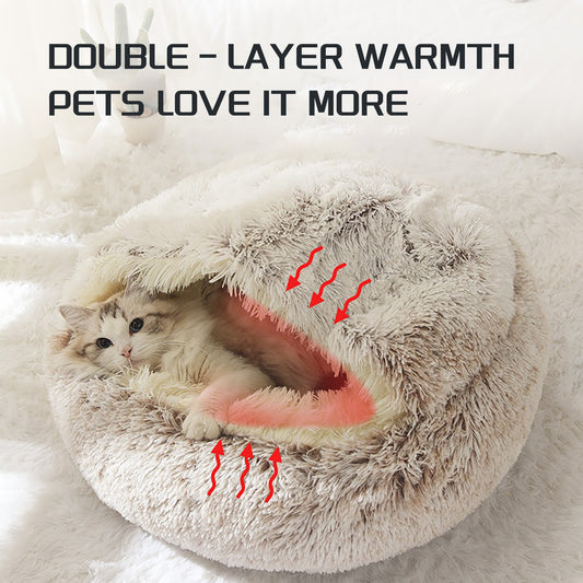 Cozy Donut Bed for Cats & Small Dogs