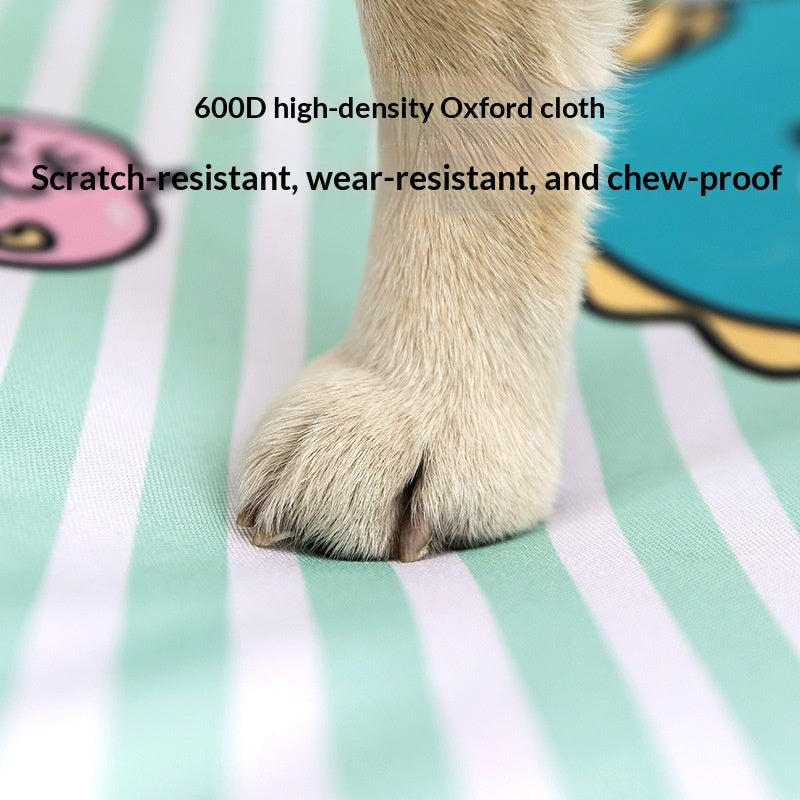 Cartoon Striped Camping Bed For Medium To Large Dogs