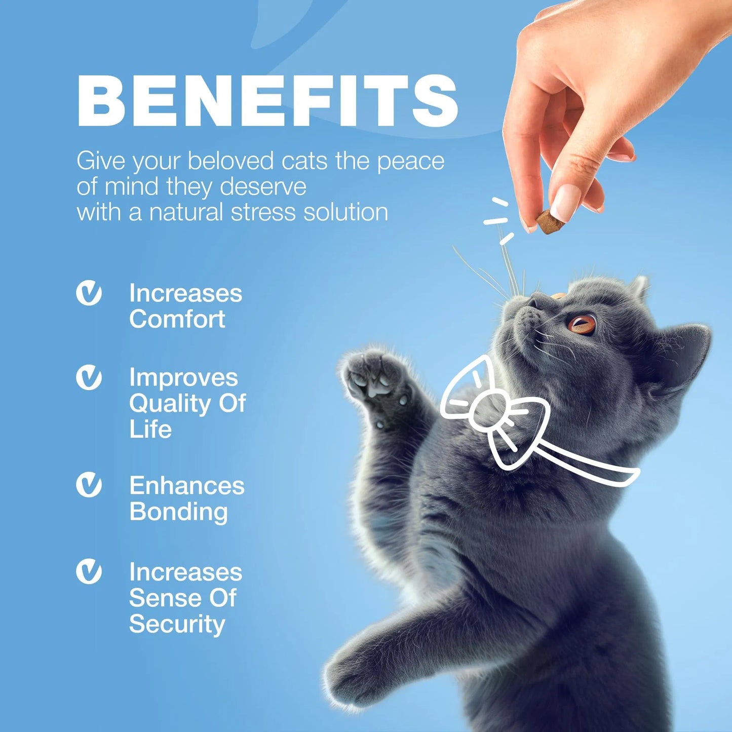 Cat Calming Chews – Anxiety & Stress Relief with Hemp & Probiotics