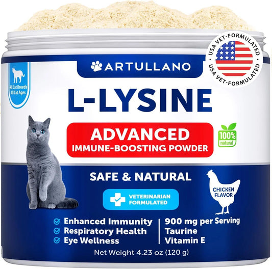 L-Lysine Powder for Cats – Immune & Respiratory Support