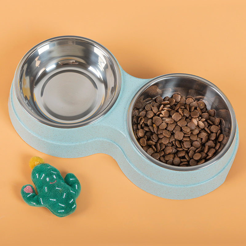 Double Stainless Steel Pet Bowls for Food & Water