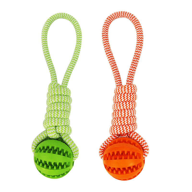 nteractive Dog Treat Ball – Hemp Rope & Rubber Chew Toy