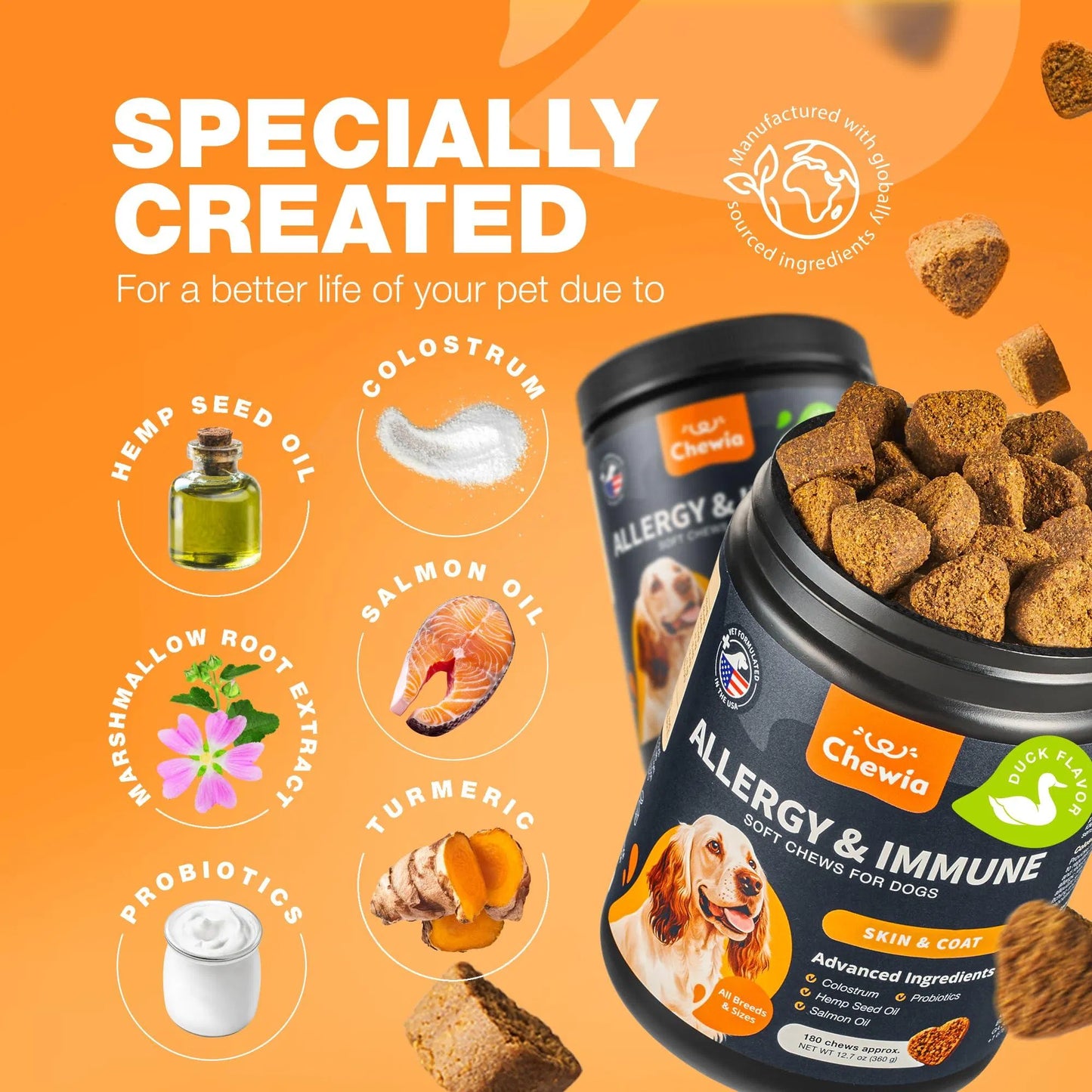 Dog Allergy Relief Chews – Itch & Skin Support