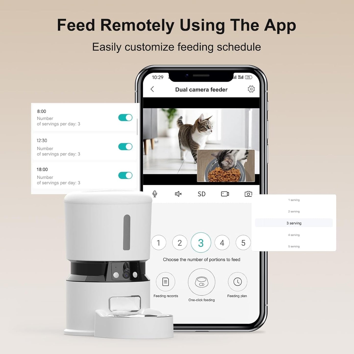 Smart automatic pet feeder