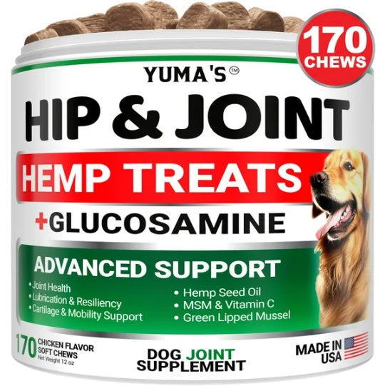 Hemp Glucosamine Chews for Dogs – Hip & Joint Support