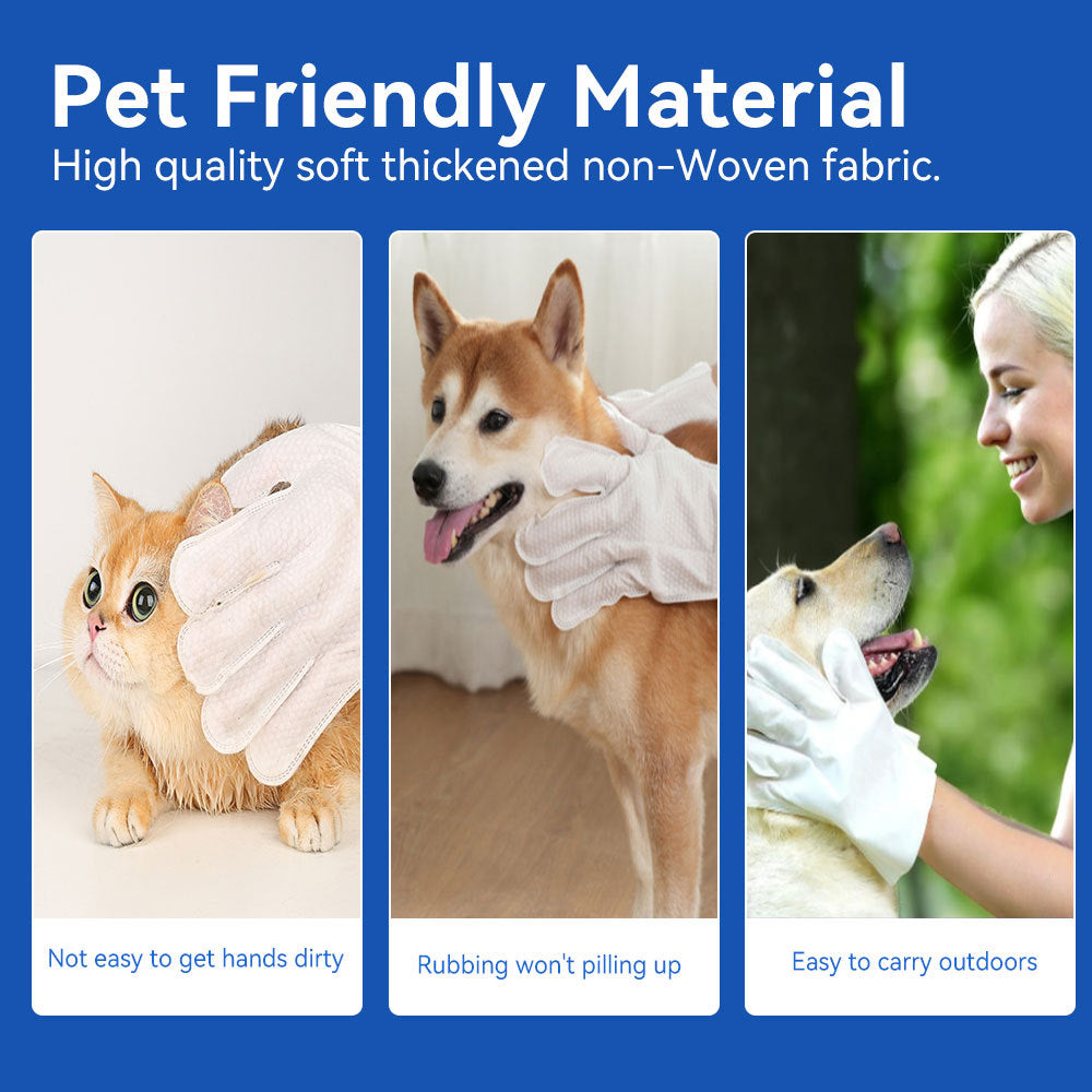 Pet Cleaning Wipes Gloves for pets