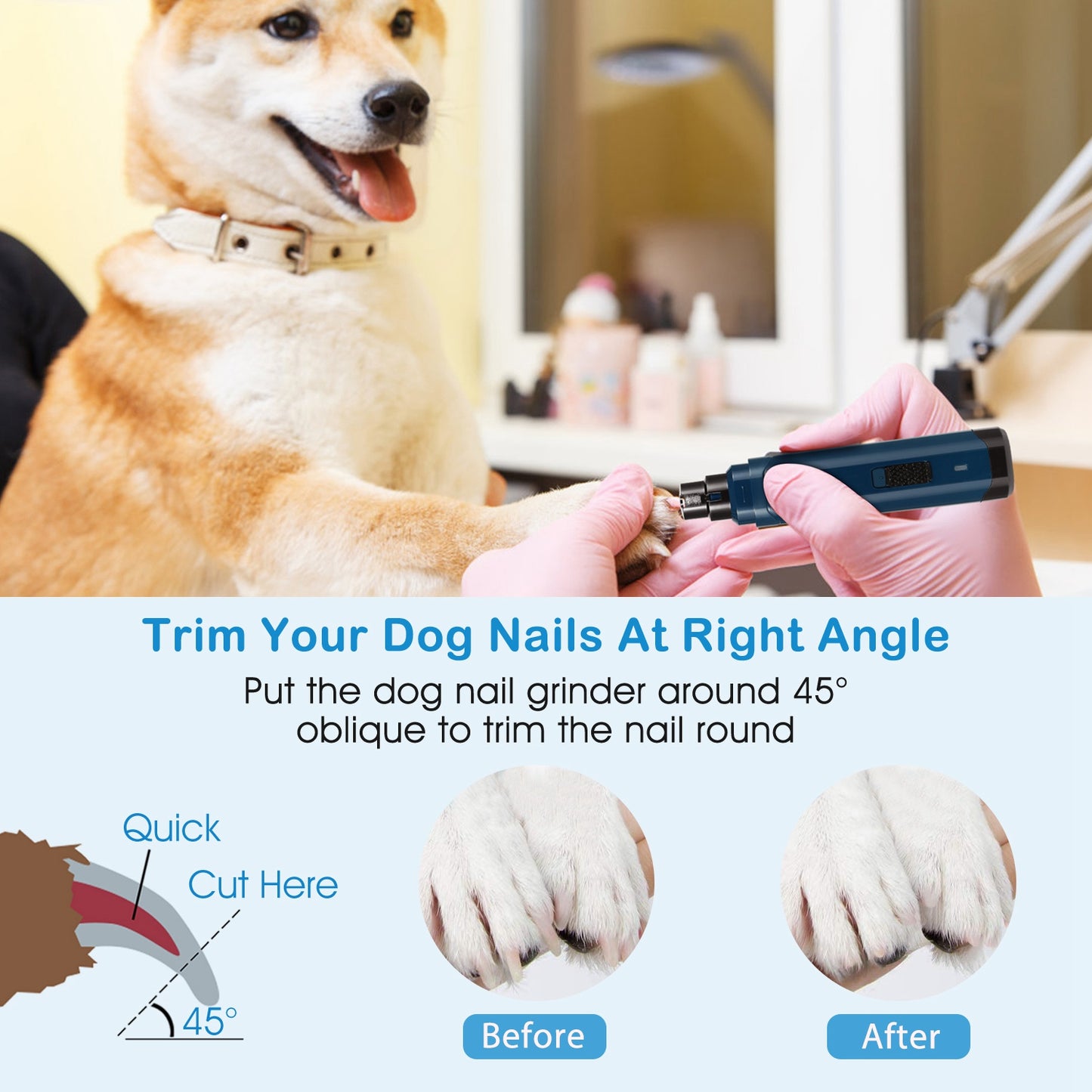 Two-speed electric pets nail trimmer