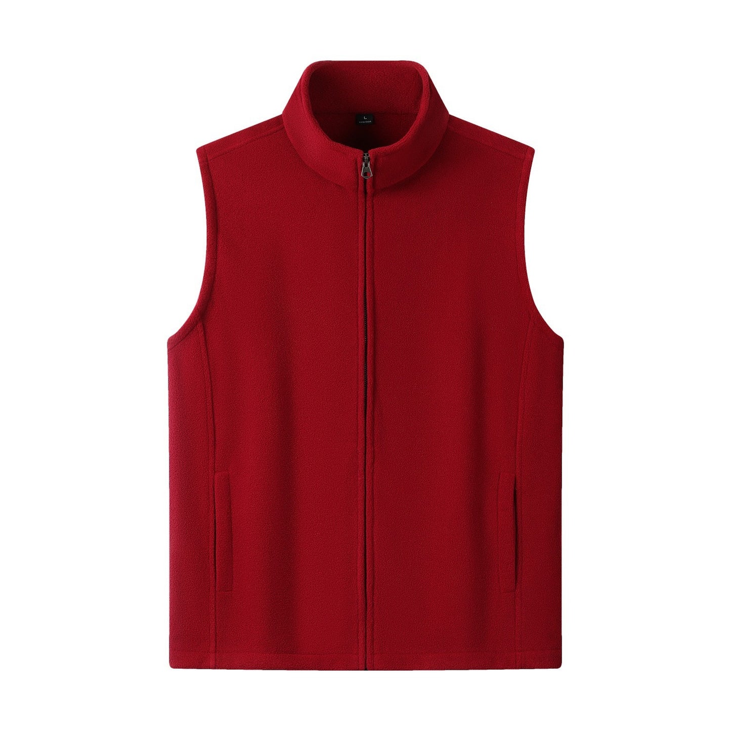 Zipper Stand Collar Double-sided Fleece Cardigan Fleece Vest