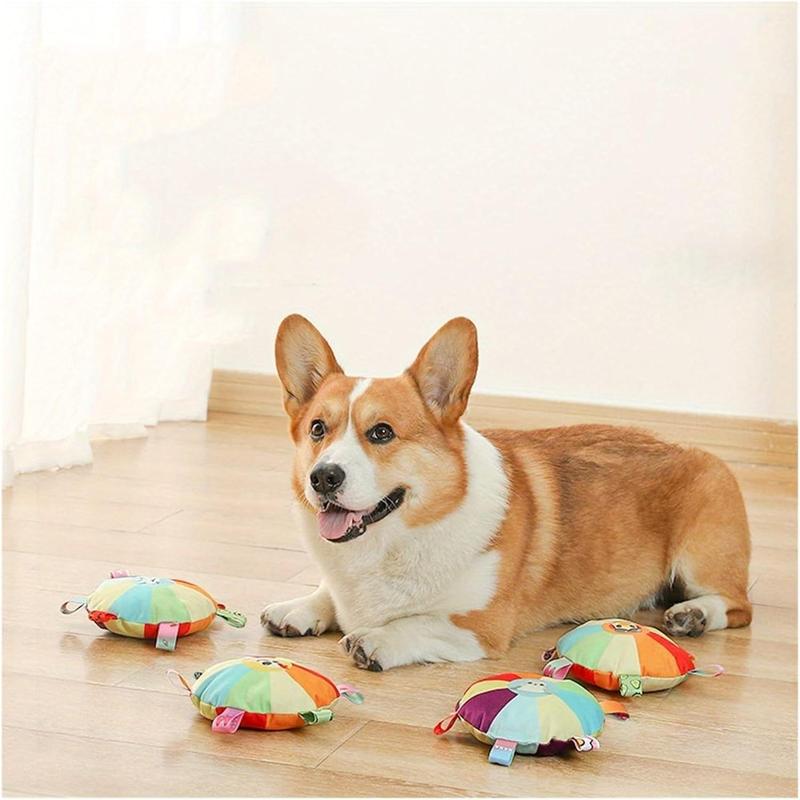 Plush Dog Flying Disc – Bite-Resistant Tug & Interactive Toy