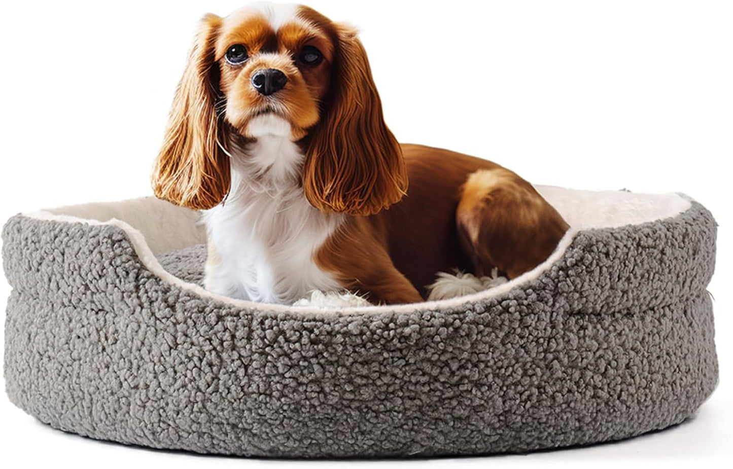 Orthopedic Washable Pet Bed for Small Dogs & Cats – Plush Round Non-Slip Bed