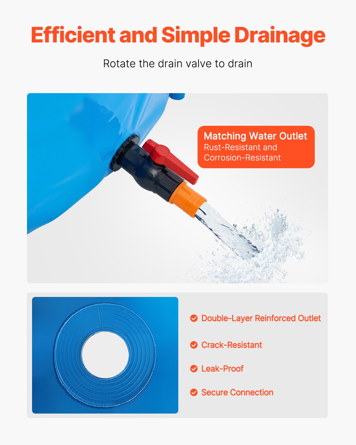 Canvas Fish Pond Above Ground Fish Tank 1320 Gal Round Koi Pond (Blue)