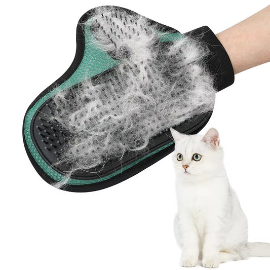 Pet Grooming Glove for hair removal, bathing, and massage (cats & dogs)