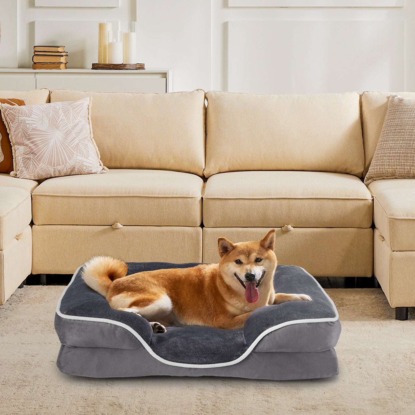 Memory Foam Pet Bed for Small Dogs & Cats