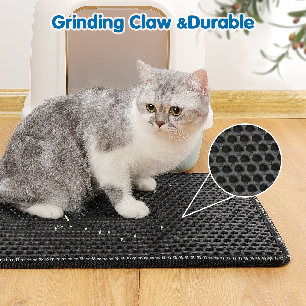 Double Rice Grain Cat Litter Mat