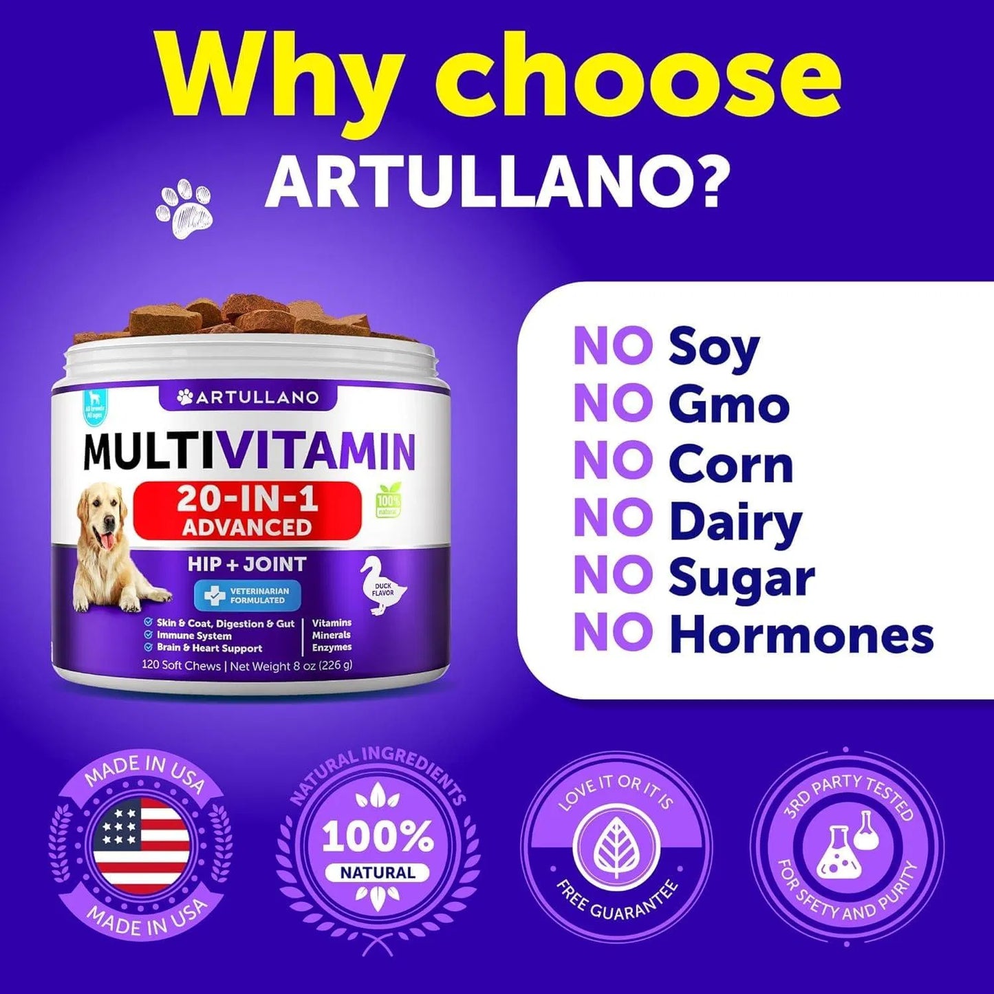 20-in-1 Dog Multivitamin Chews with Glucosamine