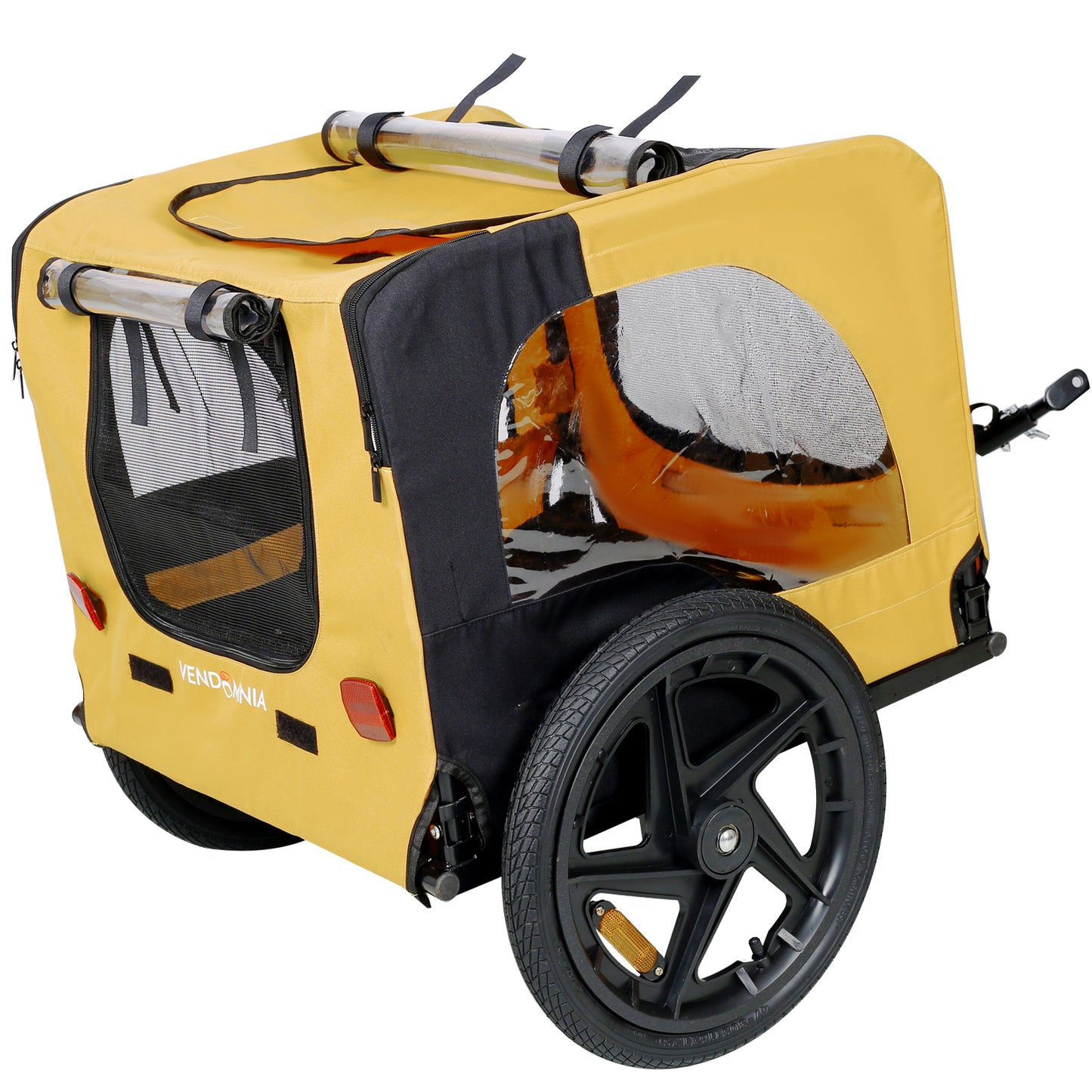 Heavy-Duty Foldable Pet Stroller with Bike Tow