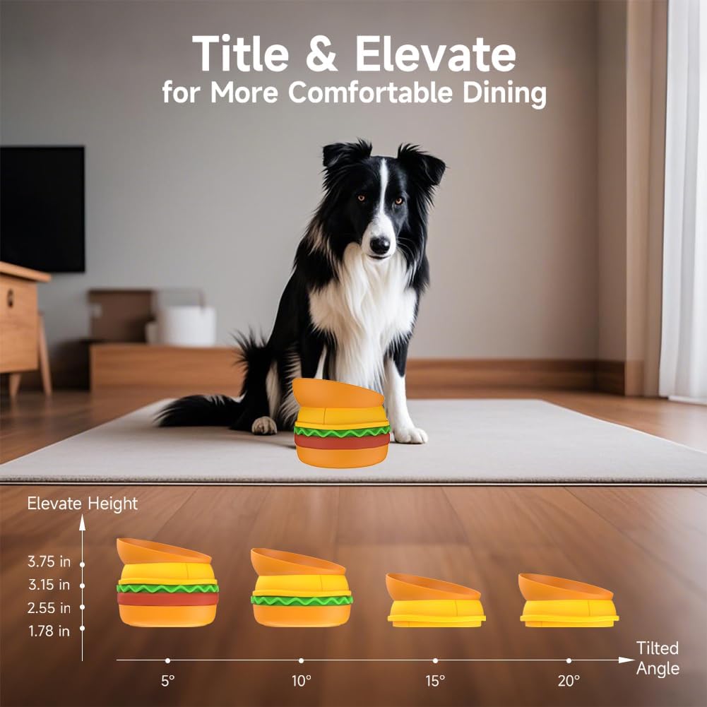 Hamburger 5-in-1 Pet Bowl Set