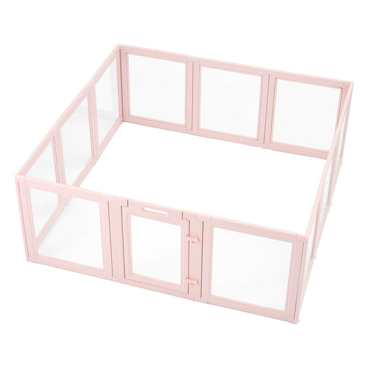 Dog Whelping Box With Window Transparent Playpen For X-Large Dog 60x59x23 In