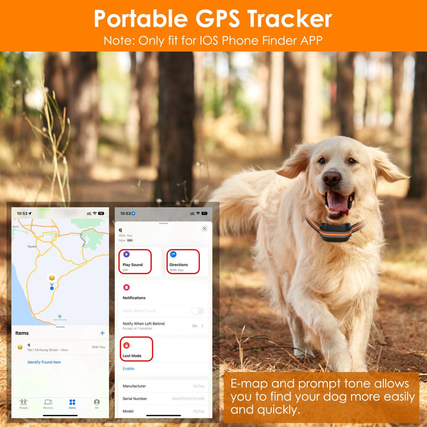 2-in-1 GPS Dog Fence & Tracker Collar