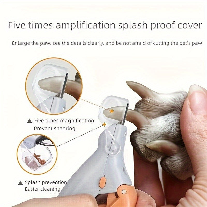 LED Pet Nail Trimmer with Magnifying Glass