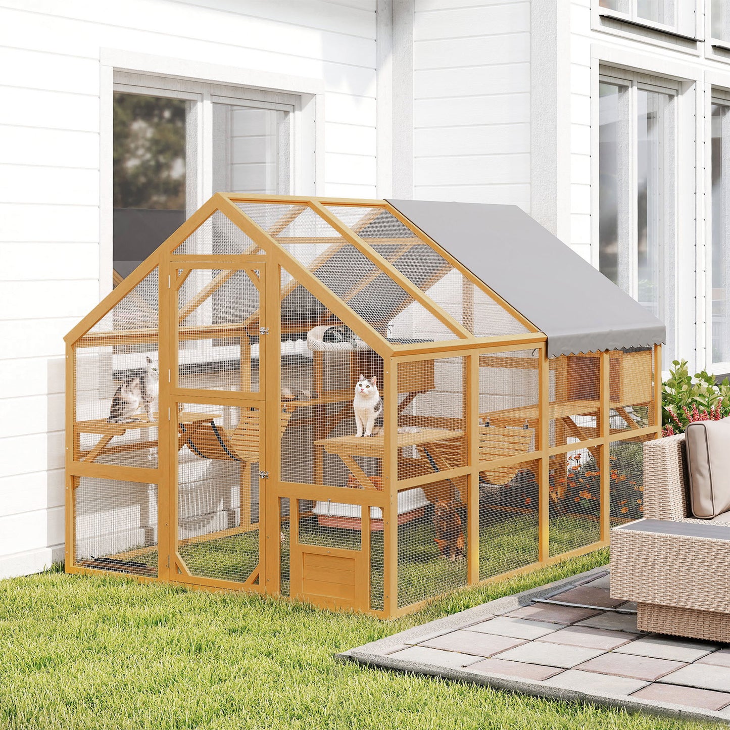 Catio Outdoor Cat Enclosure with Waterproof Cover