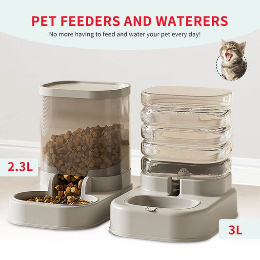 Pet feeders and waterers