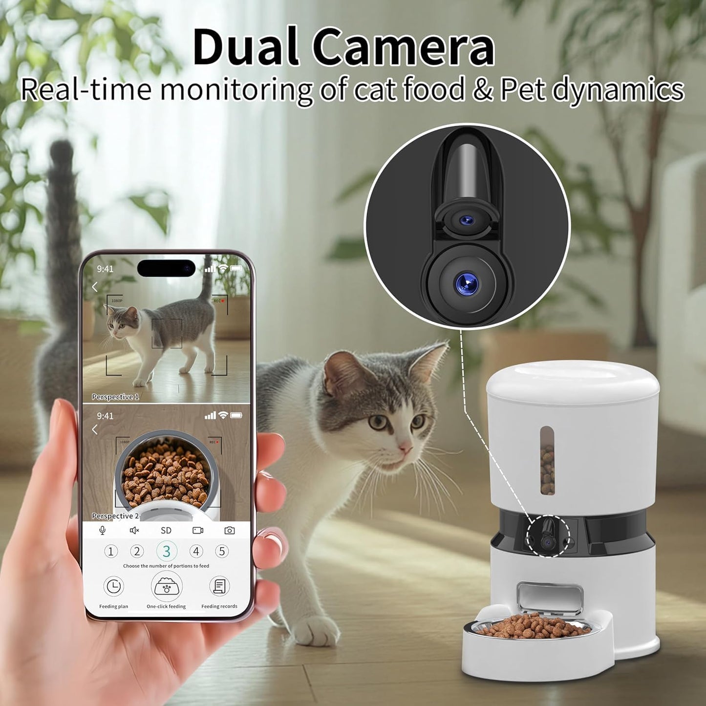 Smart automatic pet feeder