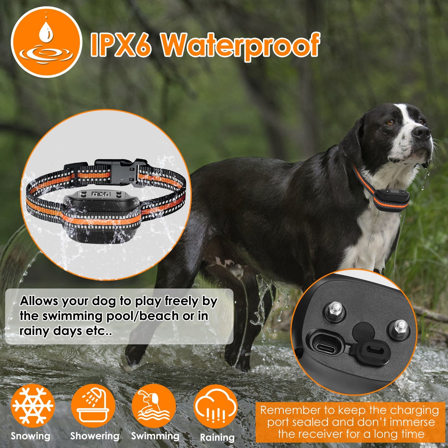 2-in-1 GPS Dog Fence & Tracker Collar