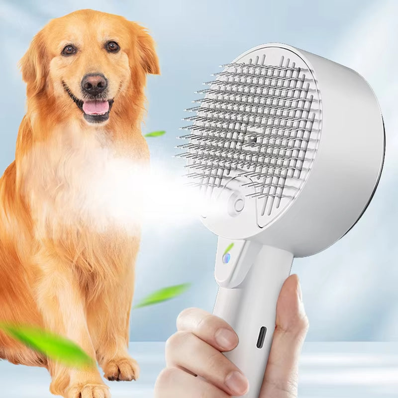 3-in-1 Electric Steam Brush for Cats & Dogs