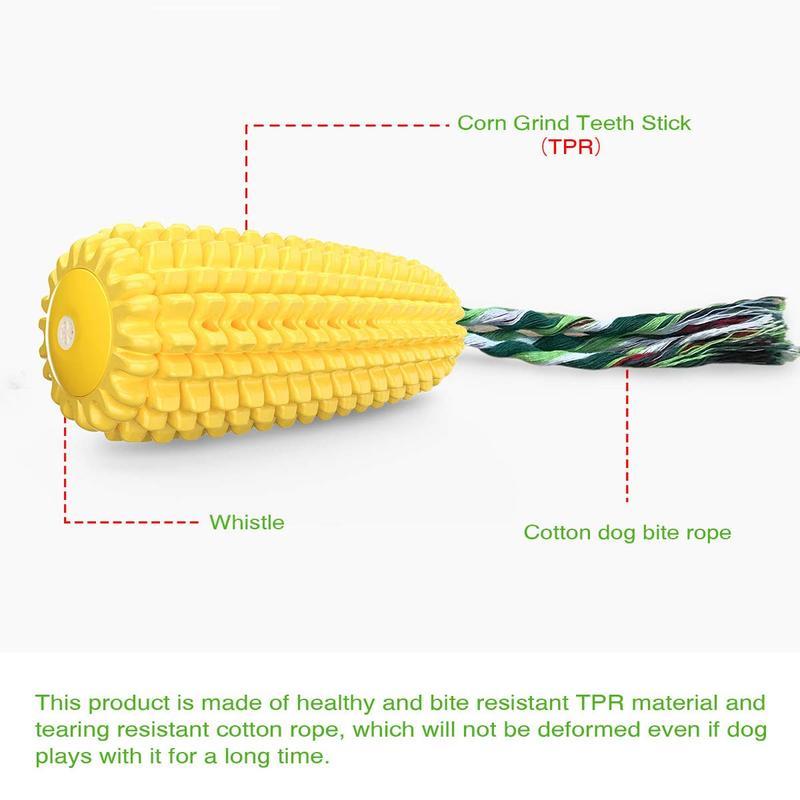 Corn Stick Dog Chew Toy with Squeaker