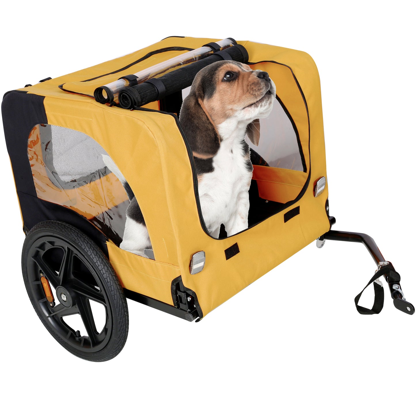 Heavy-Duty Foldable Pet Stroller with Bike Tow