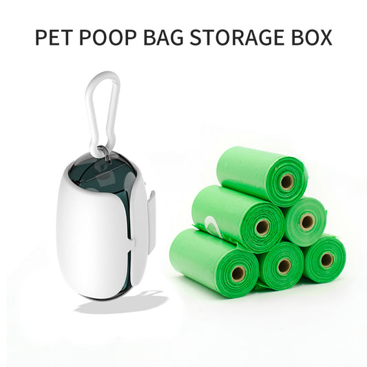 Dog Poop Bag Holder & Dispenser with Leash Attachment